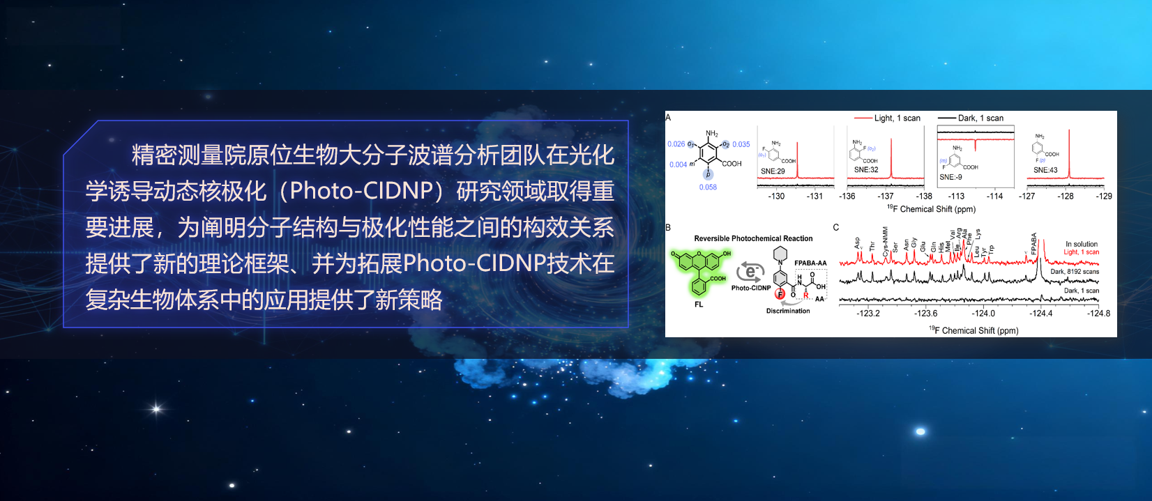 evo视讯官网在Photo-CIDNP高灵敏<sup>19</sup>F探针研究中取得重要进展